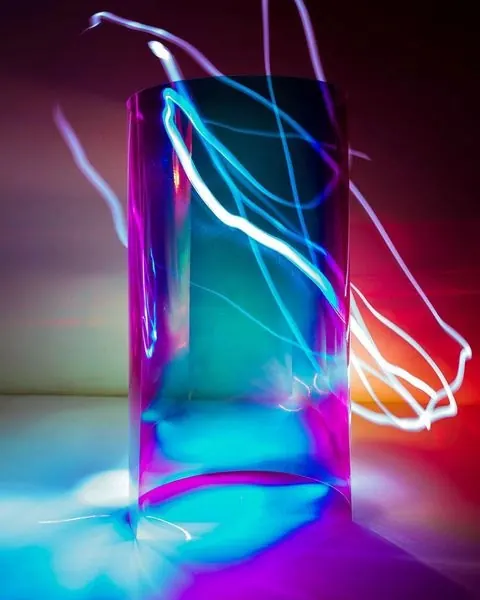 Neon Light Prism Abstract, glassmorphism, gradient-heavy, dark