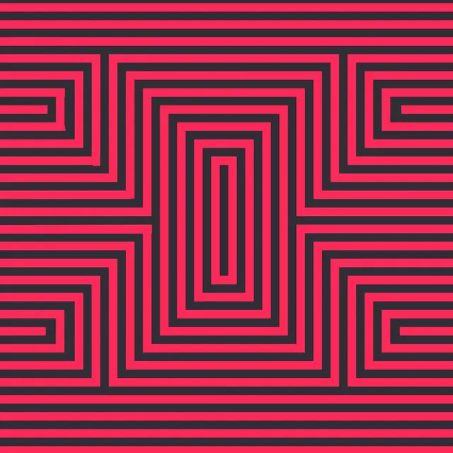Geometric Concentric Line Pattern, minimal, geometric, high-contrast