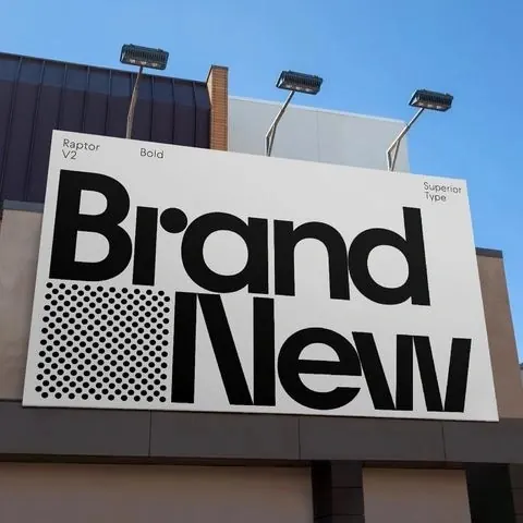 Brand New Billboard Mockup, minimal, swiss, high-contrast