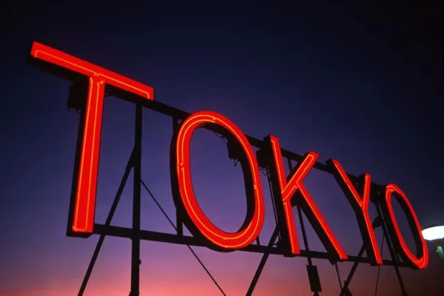 Tokyo Neon Signage, retro, photographic, dark