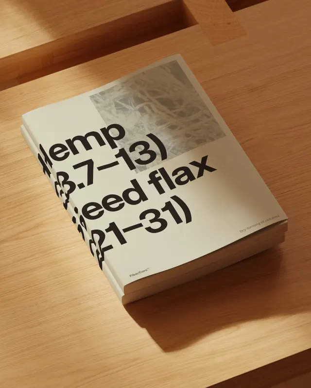 Tempo & Flax Book Mockup, minimal, swiss, light