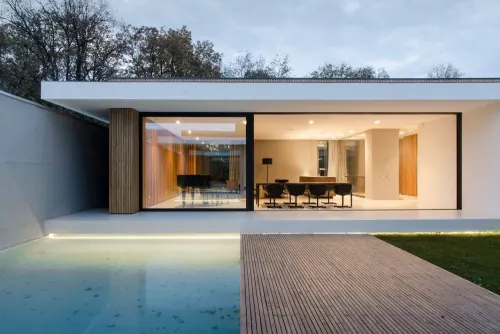 Modern Minimalist Poolside Architecture, minimal, luxury, muted