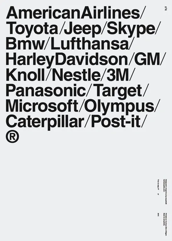 Corporate Brand Wordmark Compilation, minimal, swiss, high-contrast