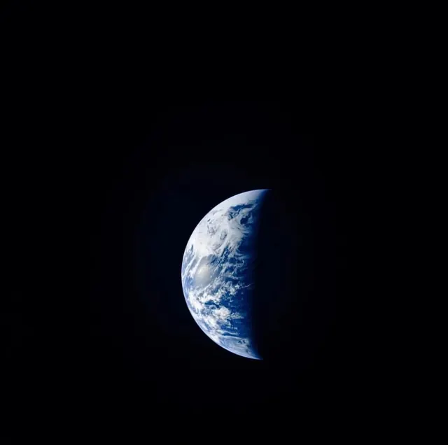 Earth from Space, photographic, minimal, dark