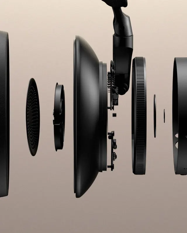 Exploded View of a Monitor, minimal, technical, monochrome