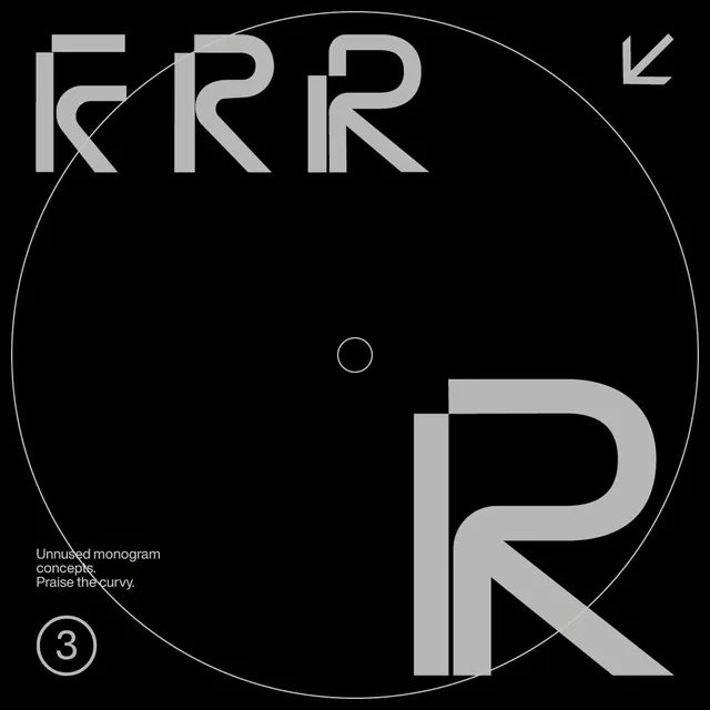 FRR Vinyl Record Graphic, minimal, swiss, monochrome