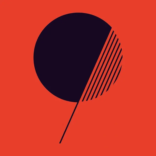 Geometric Circle with Diagonal Lines, minimal, geometric, vibrant