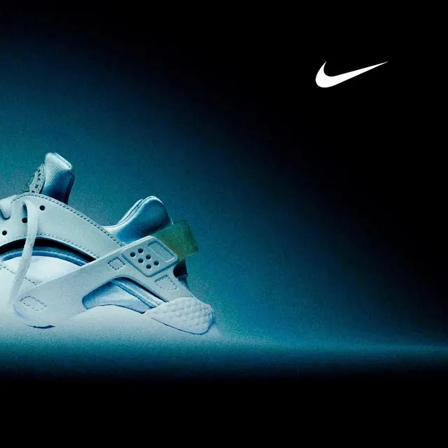 Nike Sneaker Product Shot, minimal, dark-mode, dark