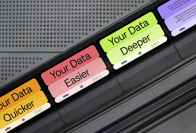 Stacked gradient cards with data UI messaging, gradient-heavy, minimal, gradient