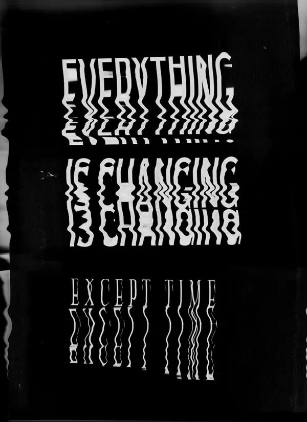 Distorted Typography Graphic, brutalist, neo-brutalist, high-contrast