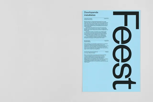 Feest Typography Layout, minimal, swiss, light