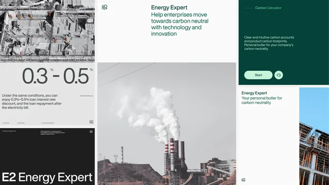 Energy sector modular layout, minimal, corporate-clean, light