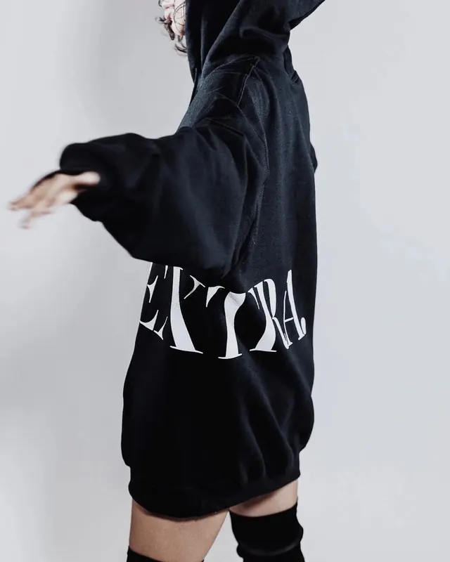 Oversized Graphic Hoodie Mockup, minimal, monochrome, monochrome