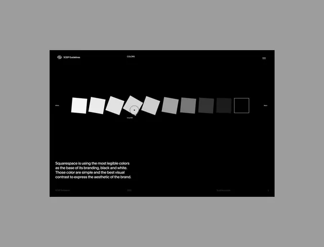 Dark Mode UI Layout with Geometric Elements, minimal, dark-mode, dark
