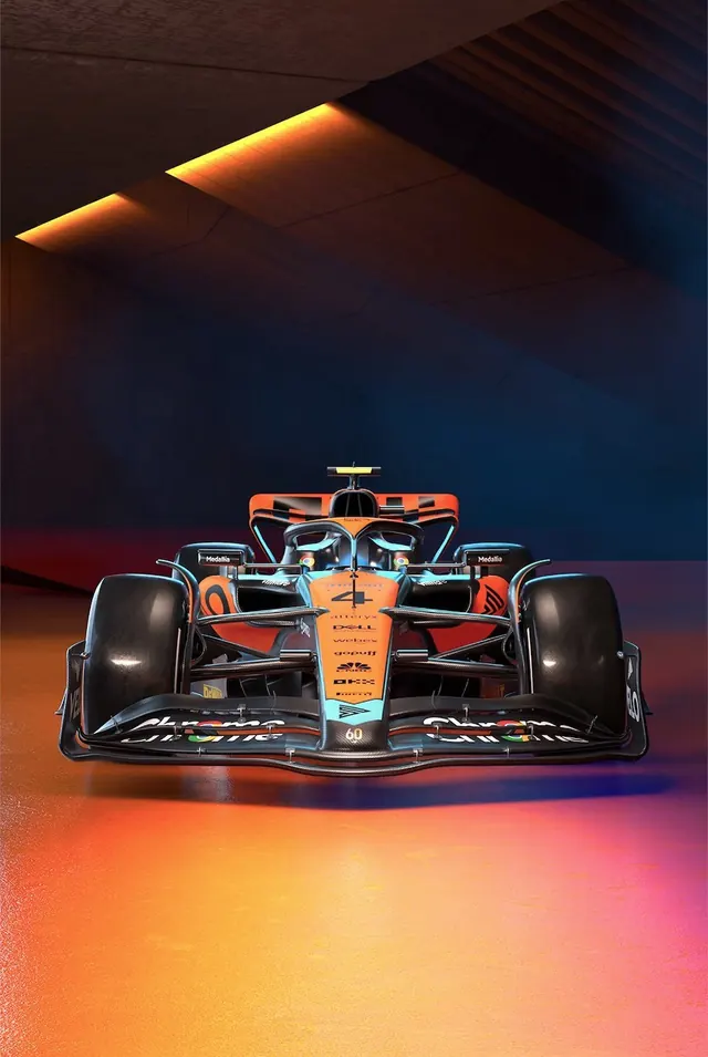 Formula 1 Racing Car Mockup, technical, 3d-render, vibrant