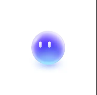 Soft gradient sphere with subtle glow, minimal, gradient-heavy, cool
