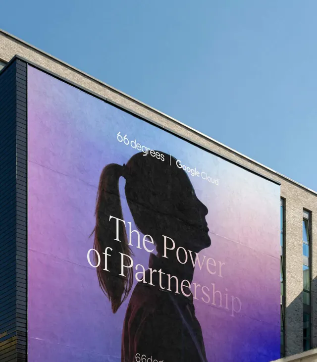 Purple gradient silhouette billboard, minimal, gradient-heavy, dark