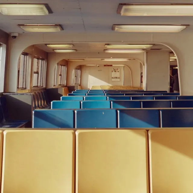 Interior of a Cinema Theater, photographic, geometric, vibrant