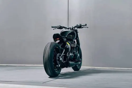 Motorcycle Studio Mockup, minimal, photographic, monochrome
