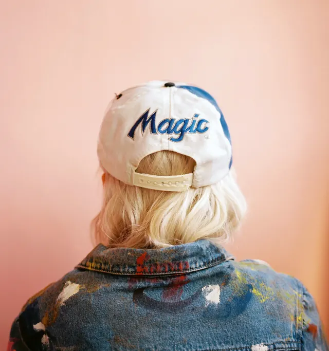 Magic Baseball Cap Mockup, retro, photographic, pastel