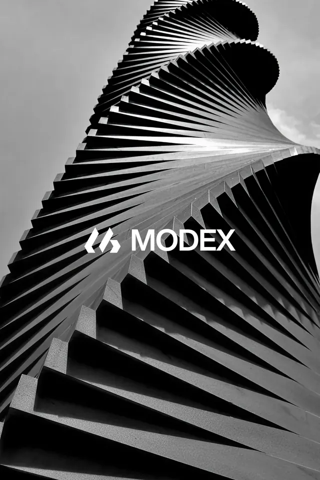 MODEX architectural photography black and white, photographic, geometric, dark