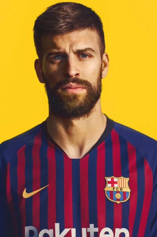 FC Barcelona Player Portrait, photographic, corporate-clean, vibrant