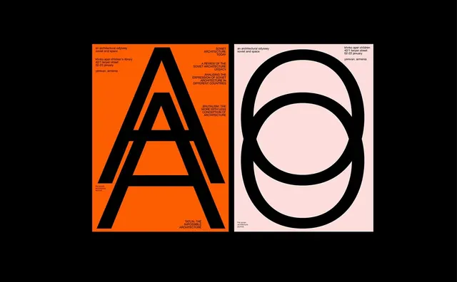 Geometric Typography Identity, minimal, swiss, high-contrast