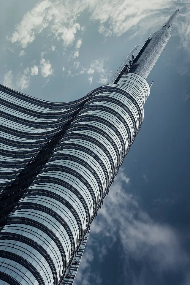 Modern Skyscraper Architecture, photographic, geometric, cool