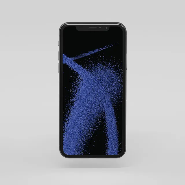 Abstract Blue Particle Humanoid Mockup, minimal, abstract, dark