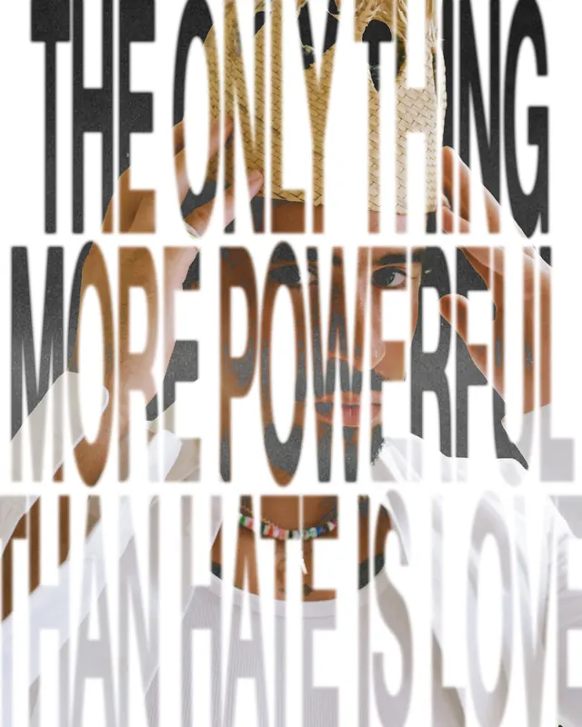 Typography and Image Collage, brutalist, maximalist, monochrome