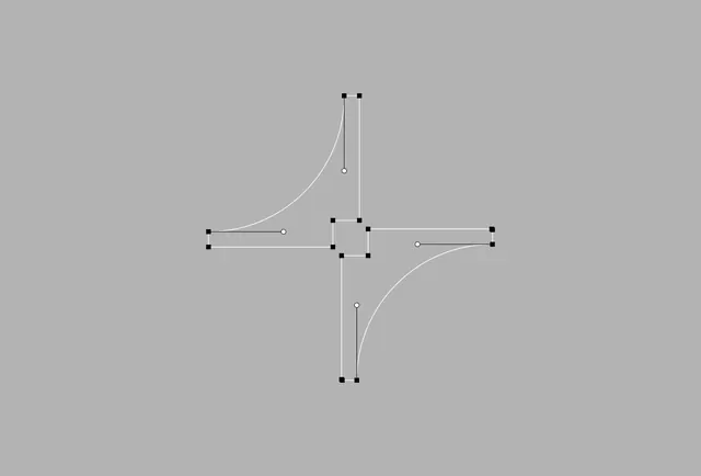 Geometric Line Art Logo, minimal, geometric, monochrome