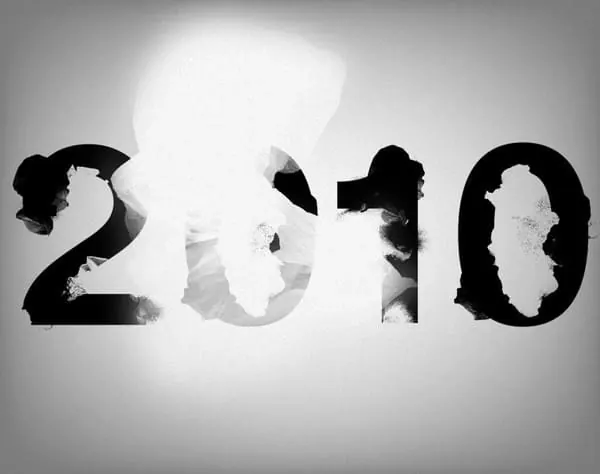 2010 Double Exposure Wordmark, monochrome, photographic, monochrome