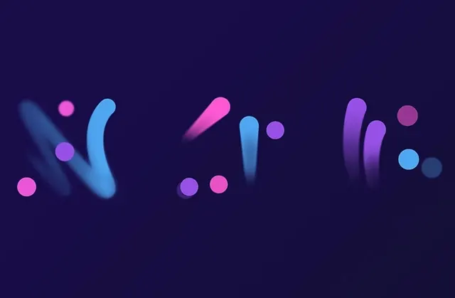 Abstract Gradient Shapes, gradient-heavy, dark-mode, dark