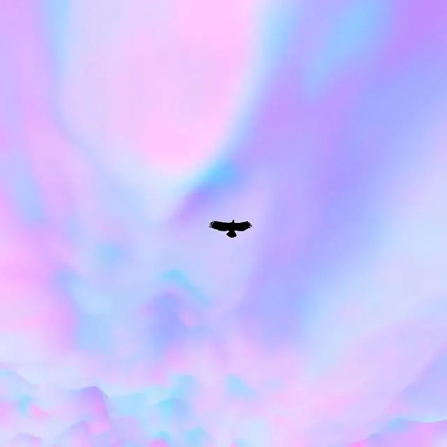 Abstract Gradient Bird Illustration, minimal, gradient-heavy, pastel