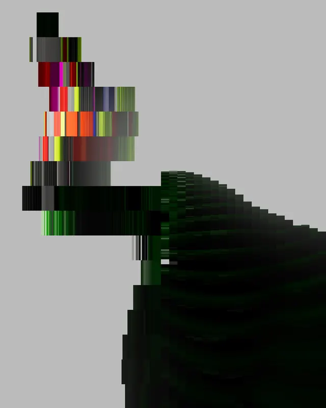 Abstract Pixelated Gradient Form, geometric, abstract, vibrant