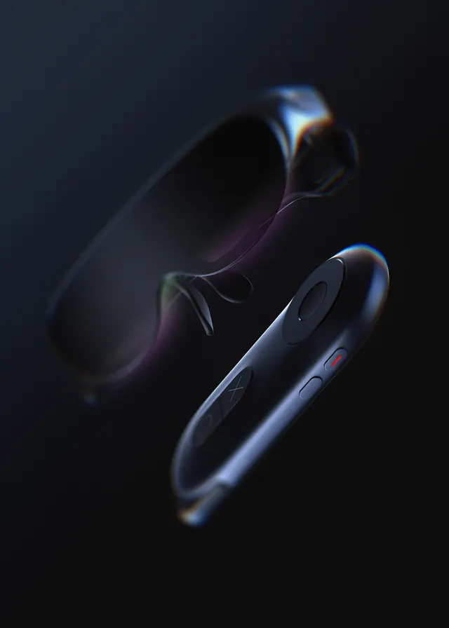 Futuristic Eyewear 3D Render, minimal, luxury, dark