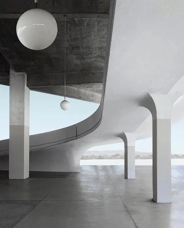 Minimalist Architectural Interior, minimal, brutalist, monochrome