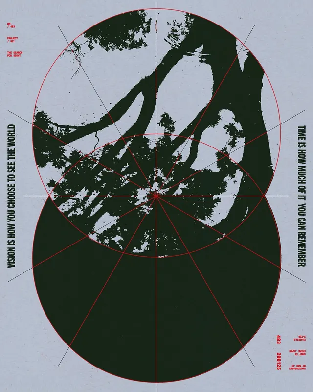 Circular Data Visualization Map, technical, minimal, dark