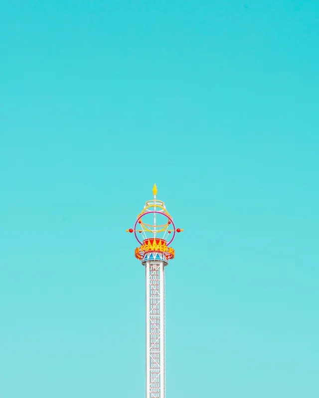 Abstract Geometric Tower Illustration, minimal, geometric, vibrant
