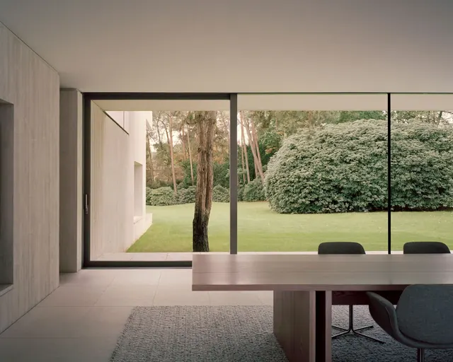 Modern Interior with Garden View, minimal, luxury, light