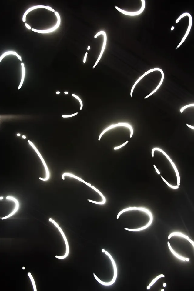 Abstract Glowing Rings Pattern, minimal, dark-mode, dark