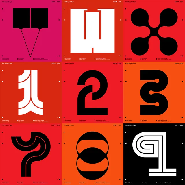 Geometric Typography and Abstract Shapes, minimal, swiss, high-contrast