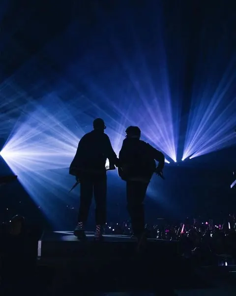 Concert Stage Performance, photographic, dark-mode, dark