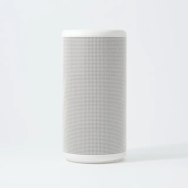 White Cylindrical Speaker Mockup, minimal, corporate-clean, light