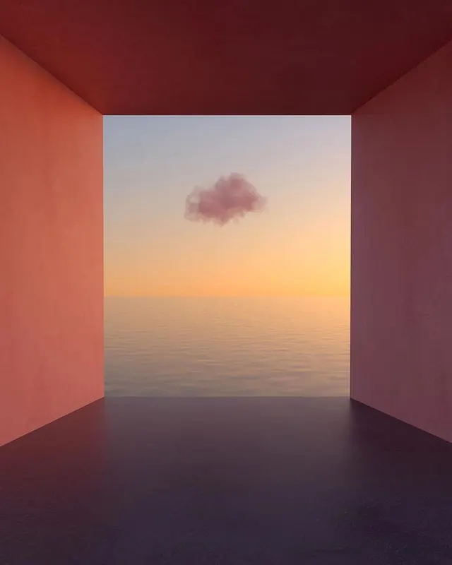 Minimalist Sunset Horizon, minimal, abstract, warm