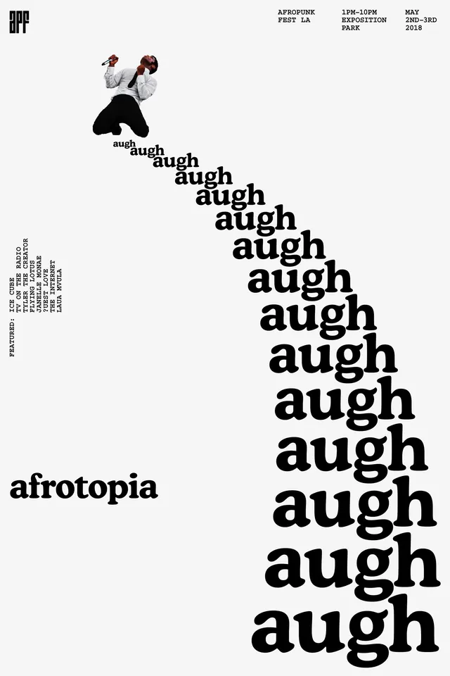Afrotopia Typography and Illustration Design, brutalist, monochrome, monochrome