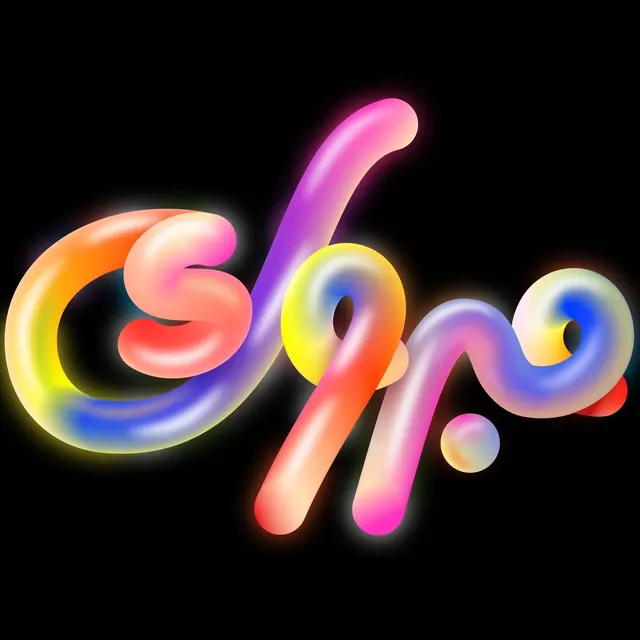Gradient Script Wordmark, gradient-heavy, playful, vibrant