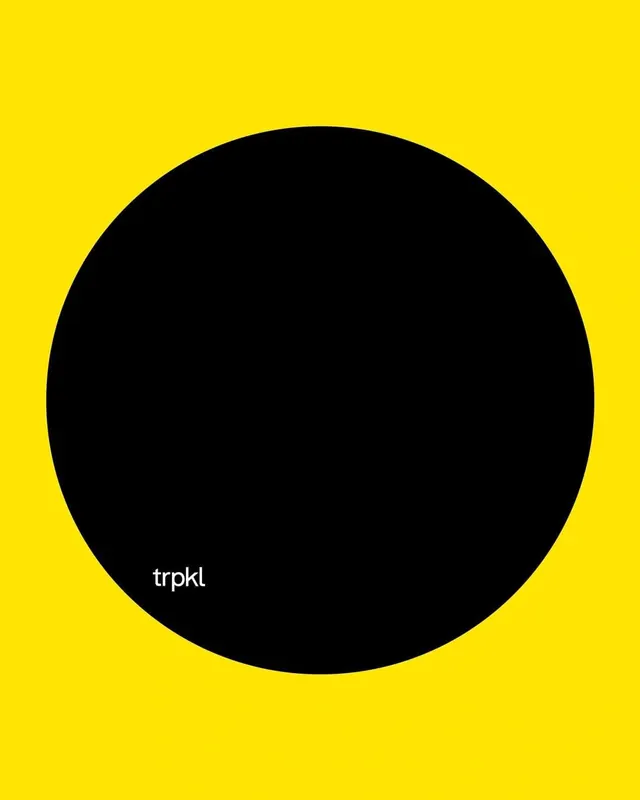 Minimalist Black Circle on Yellow Background, minimal, swiss, high-contrast