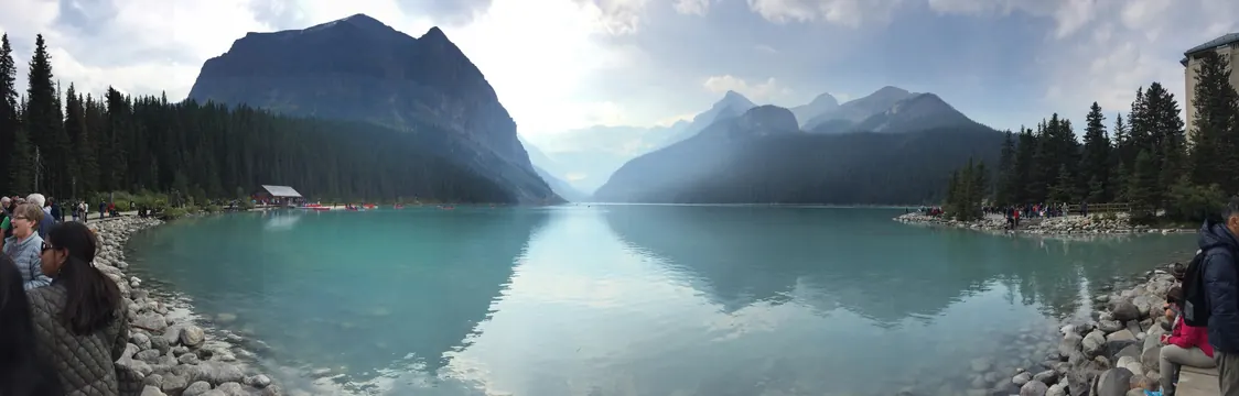 Mountain Lake Landscape, photographic, organic, cool