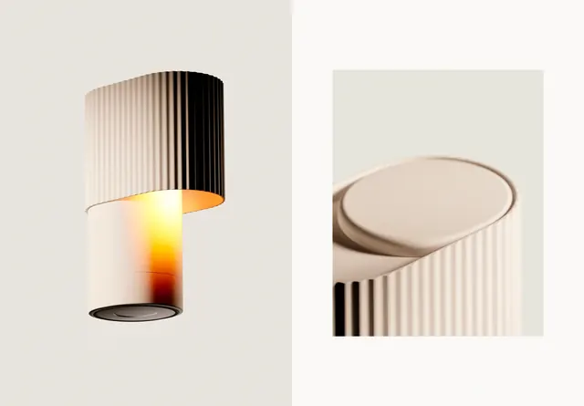 Modern Cylindrical Lamp Design, minimal, luxury, warm